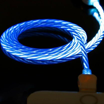 2A LED Flowing Light up Magnetic Fast Charger Cable for Iphone Type-C Micro USB