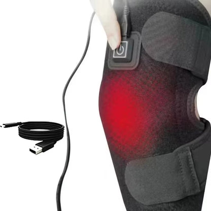 Electric Knee Heating Pad - USB Powered Warm Brace, Adjustable Thermal Wrap for Daily Knee Support