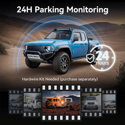 Dash Cam, Dashcam 4K in Wifi& GPS, 12'' 4K+1080P Rear View Mirror Dash Cameras with Super Night Vision, See the License Plate Clearly, Free 64GB Card