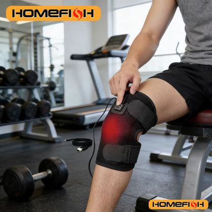 Electric Knee Heating Pad - USB Powered Warm Brace, Adjustable Thermal Wrap for Daily Knee Support