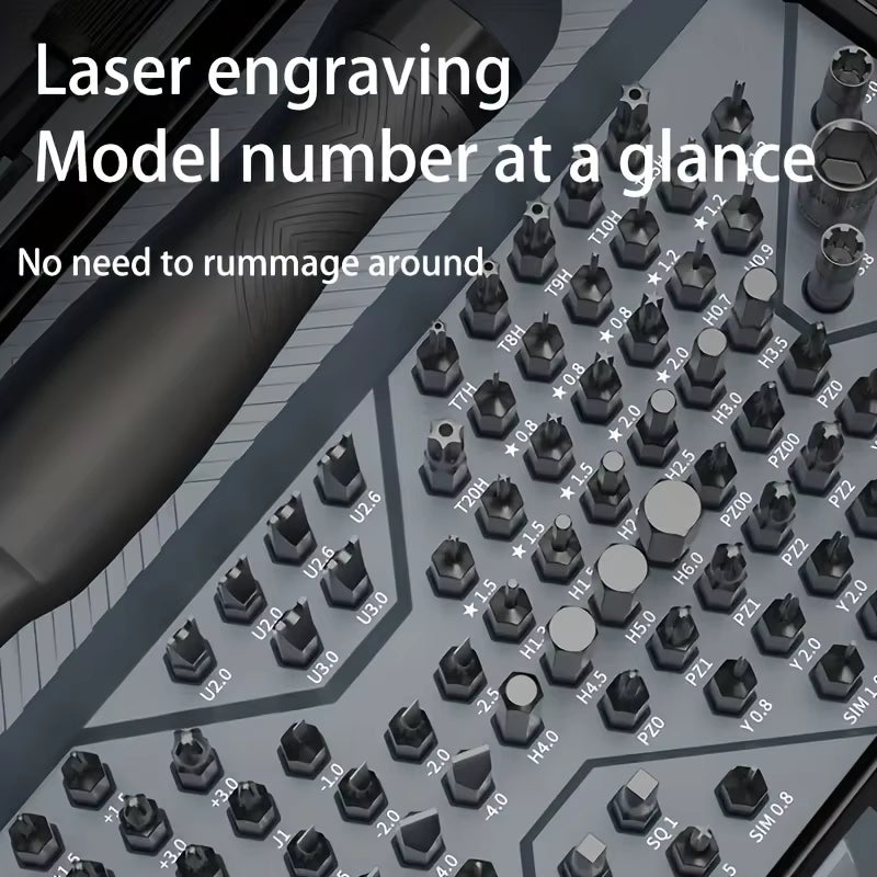 145 Screwdriver Set Bit Kit with Magnetic Driver, Chrome Vanadium Steel, Versatile for Electronics, Furniture, DIY Repair