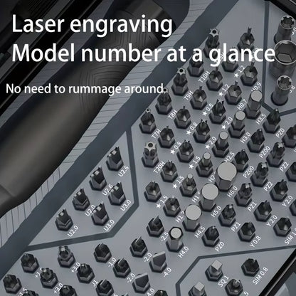 145 Screwdriver Set Bit Kit with Magnetic Driver, Chrome Vanadium Steel, Versatile for Electronics, Furniture, DIY Repair