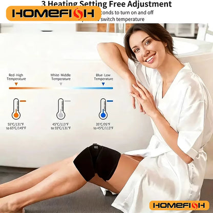 Electric Knee Heating Pad - USB Powered Warm Brace, Adjustable Thermal Wrap for Daily Knee Support